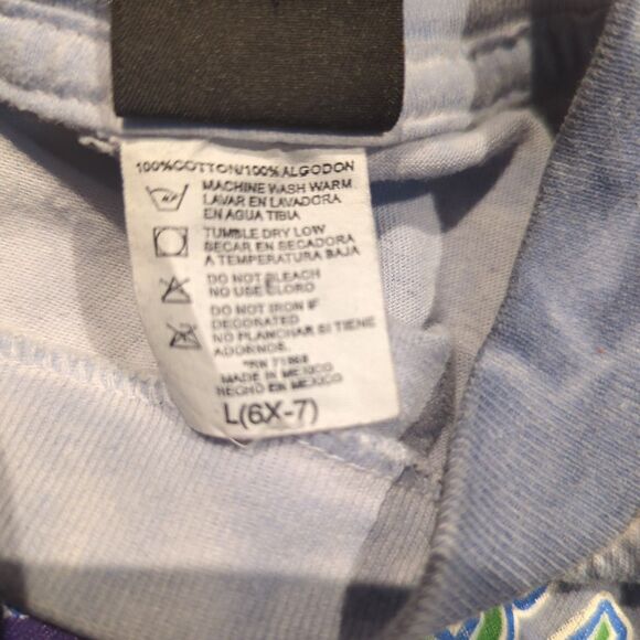 Mighty Morphin Power Rangers Saban's Shirt Youth Kids L 6-7 Blue Short Sleeve - Picture 7 of 7